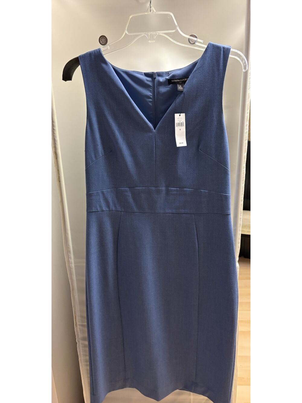 NWT Banana Republic Women Light Blue Sheath Dress Size 8